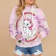 thumbnail image 3 of Sudadera con capucha para mujer, cuello redondo, Y2k, Disney Mary Cat, sudadera con capucha estampada de moda, sudadera con capucha de manga larga para niñas, sudadera de moda con flores, 3 of 5