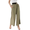 thumbnail image 4 of JustVH Women Thin Summer Hawaiian Loose Casual Flowy Slacks Ankle Length Wide Leg Pants, 4 of 8