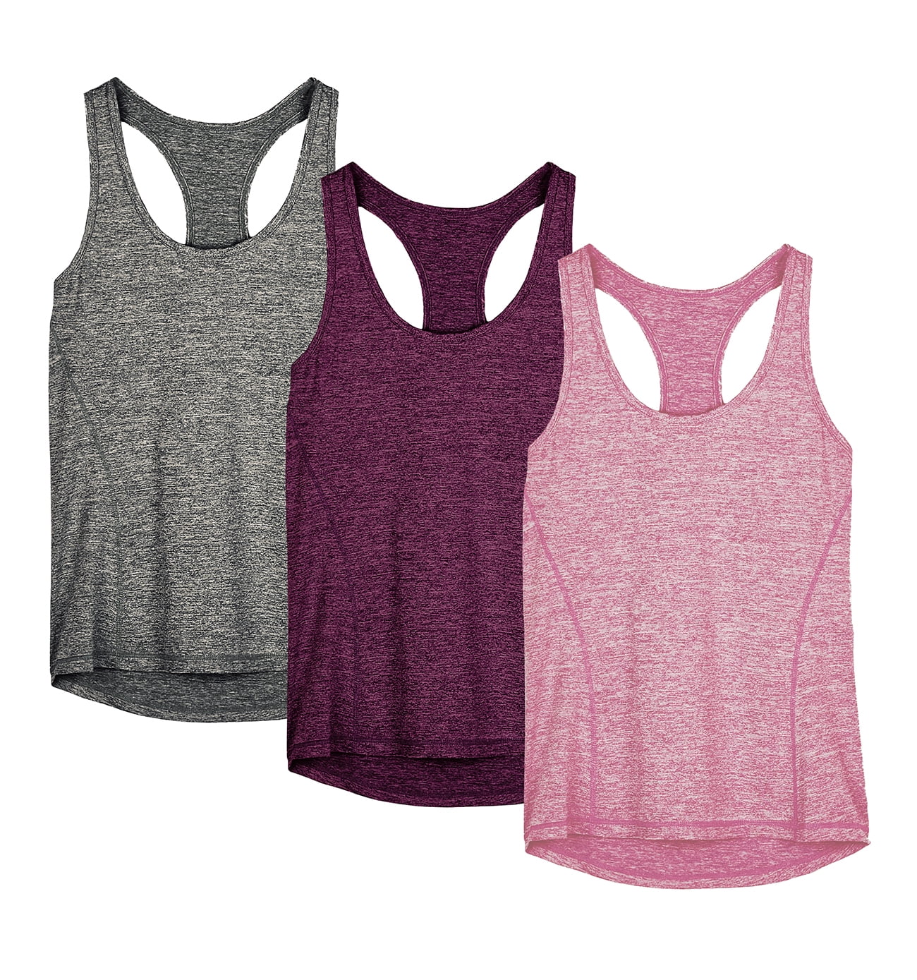 icyzone Workout Tank Tops for Women - Racerback Athletic Yoga Tops ...