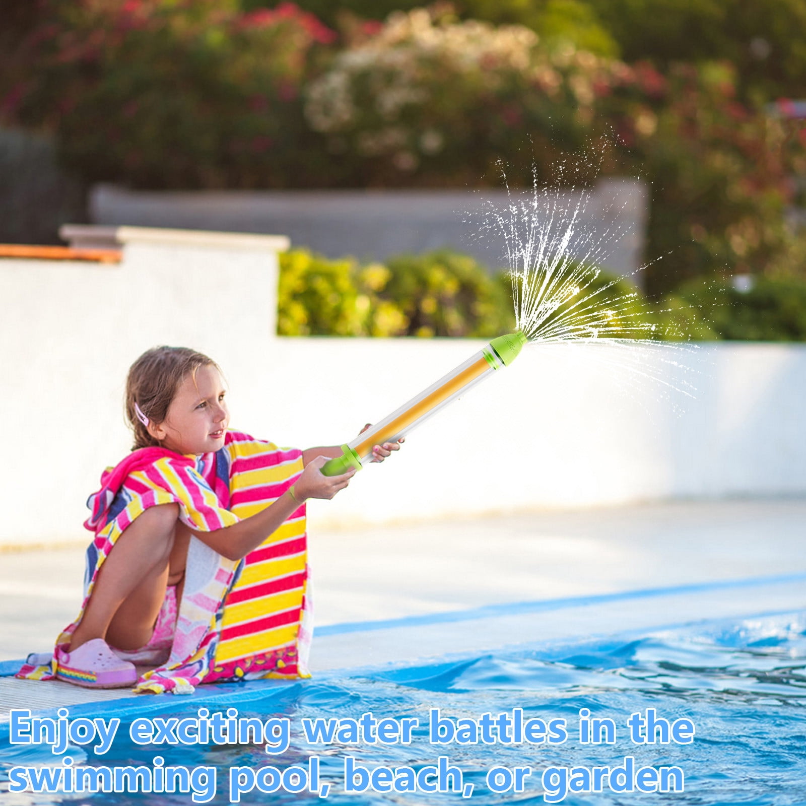 Fireworks Water Gun, 20.87in Large Capacity Pull-Out Water Cannon Blaster for Pool Beach Summer Outdoor Party Games Fireworks Water Gun Firework Water Gun