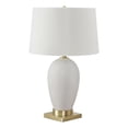 thumbnail image 2 of Lighting - 26"h Table Lamp - White Ceramic - Ivory Shade - Transitional, 2 of 7