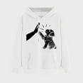 thumbnail image 2 of Funny Animal Print Hooded Sweatshirts for Women Fashion Casual Hoodies Baggy Long Sleeve Pullover Tops for Workout, 2 of 5