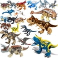 thumbnail image 2 of Bloques de construcción de dinosaurios Tyrannosaurus Indominus I-Rex de Jurassic World 3 Brutal Raptor para niños, 2 of 5