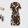 thumbnail image 3 of Vestido de seda 100 % natural de morera para mujer, vestido midi con estampado de verano 2023, vestidos de cuello vuelto en forma de A, 3 of 5