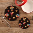 thumbnail image 2 of Hearts Or Balloon Trivet Mats Pot Holders Cotton Woven Non-Slip Heat Resistant for Hot Pots Pans Pats for Cooking Baking Set of 2, 2 of 7