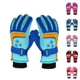 thumbnail image 2 of Penkiiy Kids Winter Gloves Thinsulate Snow Waterproof Ski Cold Weather Insulated Outdoor Snowboard Gloves for Boys Girls Youth Navy, 2 of 2