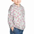 thumbnail image 2 of Kids Zip Up Hoodie for Boys Girls Toddler - Pink floral Lightweight Long Sleeve 5-6T Boys Girl Clothes, Sun Protection Windproof Jackets Hoodie Sweatshirt, 2 of 7