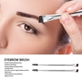 thumbnail image 3 of Cepillo De Cejas En Espiral, Cepillo De Pestañas De Doble Punta, Maquillaje Portátil, Ergonómico, Plateado, 2 Piezas De Pelo Para Fiesta, 3 of 7