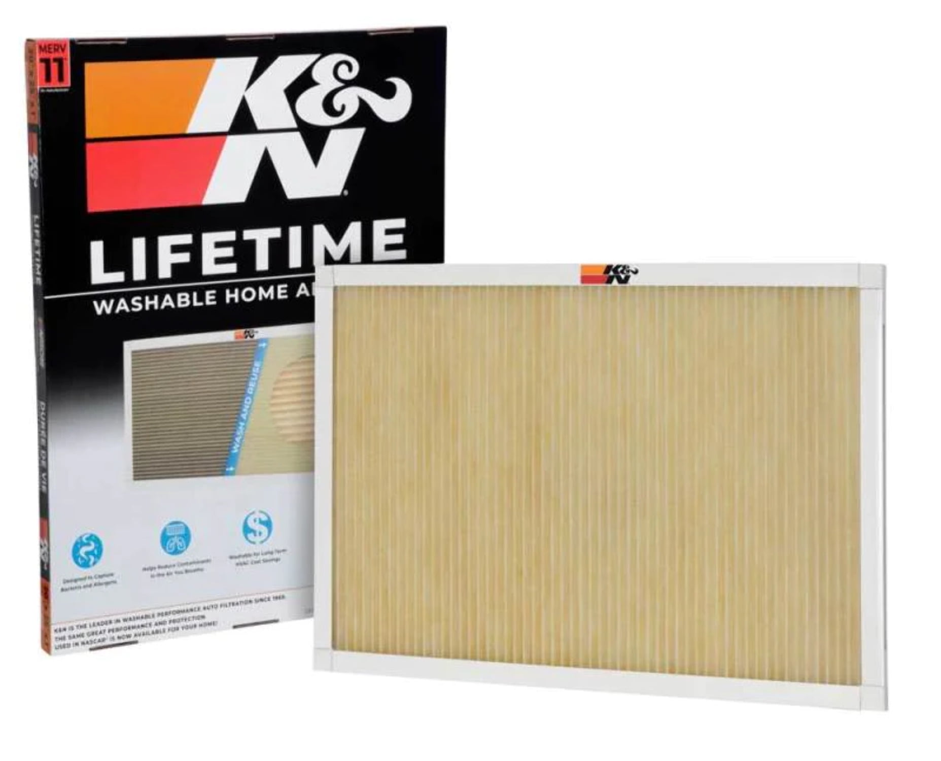 K&N Universal HVAC Filter: Washable, Easy Installation, Built to Last a Lifetime, 20X25X1, MERV 11, HVC-12025