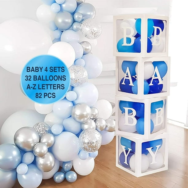Kit de 82 décorations de fête prénatale pour garçon – Boîte à
