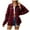 Red, variant on Flannel Jacket Women Shacket Long Sleeve Button Down Plus Size Womens Clothing,Black,L