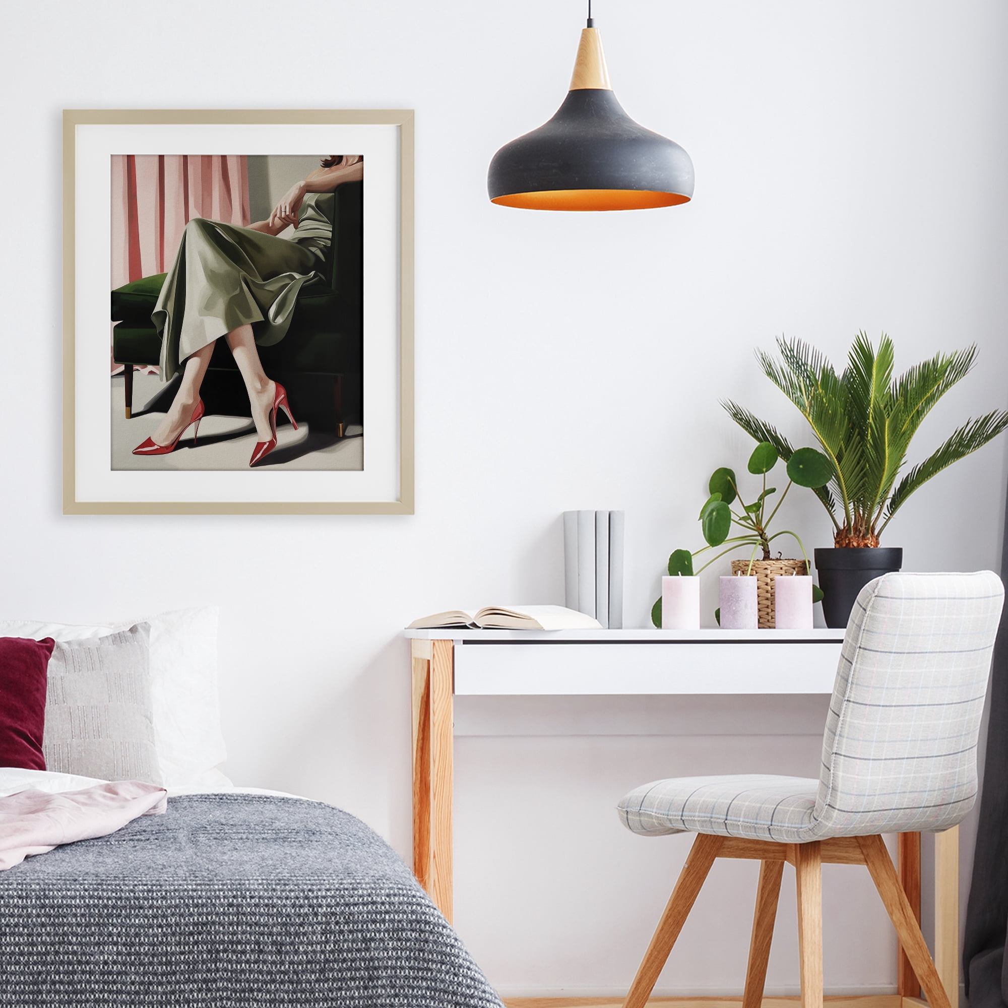 Stupell Industries Waiting For The Guests Birch Framed Print Under Glass, design by Andreas Magnusson