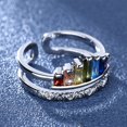 thumbnail image 4 of EGNMCR Rings Micro Set Zircon Crown Adjustable Ring, 4 of 8