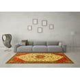 thumbnail image 3 of Ahgly Company Indoor Square Persian Yellow Traditional Area Rugs, 3' Square, 3 of 4