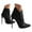 Black, variant on UngA Slim Calf Boots Women's Leather Knee High Boots with Kitten Heel, Wide Calf Available ,7