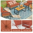 thumbnail image 4 of Outdoor Deep Seat Patio Cushion Set, 24x24x4.3 in, Waterproof Fade-Resistant Patio Furniture Cushions with Backrest, Removable Covers（Red-2）, 4 of 6