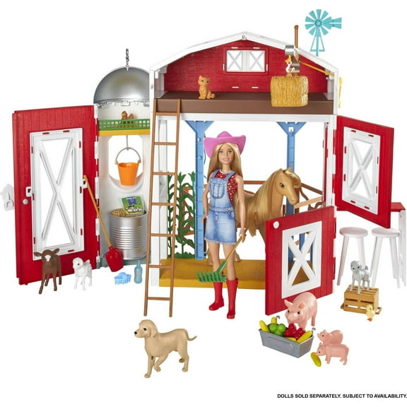 ​Barbie Sweet Orchard Farm Playset with Barn, 11 Animals, Working Features & 15 Accessories