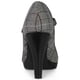 thumbnail image 3 of Zapatos de mujer Allegra K Pata de gallo Plataforma Tacones de aguja Salón Blanco negro 38, 3 of 6