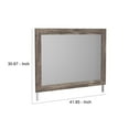 thumbnail image 5 of Bedroom Mirror with Replicated Grain Details Rustic Gray - Saltoro Sherpi, 5 of 5