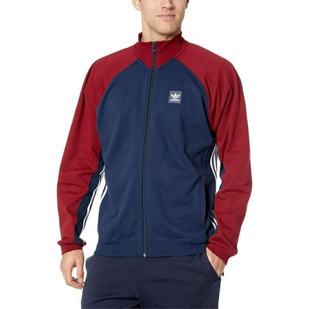Adidas Men's Vintage Sweatshirt Rugby Cotton Long Sleeve Jacket