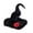 Black, variant on Odeerbi Womens Halloween Witch Hat Ruffle Wide Brim Curved Pointed Tall Hat Party Dress Up Accessory