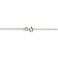 thumbnail image 3 of White Sterling Silver chain Cable Flat 16 in 0.9 mm, 3 of 5