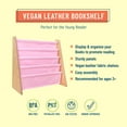 thumbnail image 3 of Wildkin Vegan Leather Original Sling Bookshelf - Natural Wood w/ Light Pink, 3 of 5
