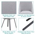 thumbnail image 5 of Williamspace Dining Chairs set of 2 Kitchen Chairs Accent Chairs with Metal Legs for Living Room Kitchen,Gray, 5 of 7
