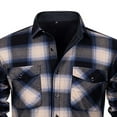 thumbnail image 4 of Mens Flannel Shirt Jacket Fleece Lined Heavyweight Plaid Button Down Long Sleeve Shirt with Pockets for Fall Winter Mens Casual Shirts, 4 of 4