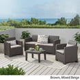 thumbnail image 4 of Noble House Cape Coral Outdoor 4 Pc Silver Framed Chat Set, 4 of 22
