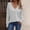 White, variant on Holzkary Long Sleeve Shirts for Women Tops V Neck Casual Top Comfortable Shirt Soft Basic Tees Women Blouses V Neck Loose Casual and Fashionable Long Sleeved T Shirt Button Top Black L