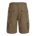 thumbnail image 6 of Nestiefly Mens Cargo Shorts Elastic Waist Drawstring Casual Work Outdoor Short Lightweight Summer Shorts with Multi Pocket Brown 3XL, 6 of 6