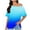Blue, variant on yievot Women Oversized Tops Off Shoulder Gradient Printed Short Sleeve Loose T Shirts Fashion Clothing