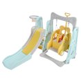thumbnail image 4 of Juego de columpio escalador para bebés y niños pequeños, área de juegos para niños con tobogán largo para interiores al aire libre, estilo 1, verde, 4 of 14