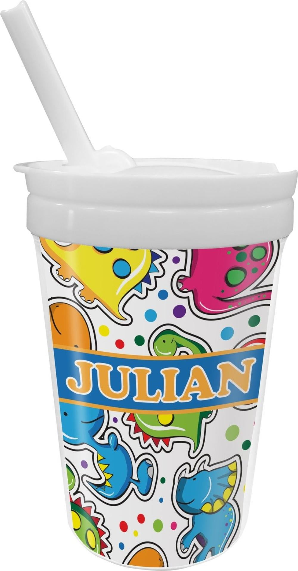 Dinosaur Print Sippy Cup with Straw (Personalized), Customizing