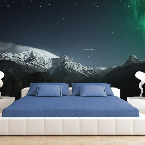 Tiptophomedecor Landscape Wallpaper Wall Mural - Northern Lights