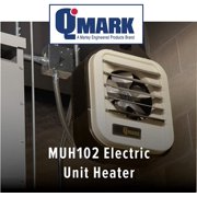 Fan Forced Electric Unit Heater, Wall & Ceiling, 1 or 3 Phase, 208/240VAC, 7.5kW/10kW, 21-3/4 in H