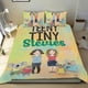 thumbnail image 1 of Pequeñín y Diminuto Conjunto de sábanas temático, trío de piezas, cómodo y amigable con la piel, diseño único, regalo de decoración para el hogar para familiares, amigos y fans,173cm *218cm, 1 of 6