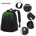 thumbnail image 3 of Easygdp Night Rainbow Sparkles Mochila para Niños y Niñas con Set de Caja de Almuerzo y Estuche para Lápices 3 en 1, Mochila Escolar Estampada para Adolescentes, 3 of 7