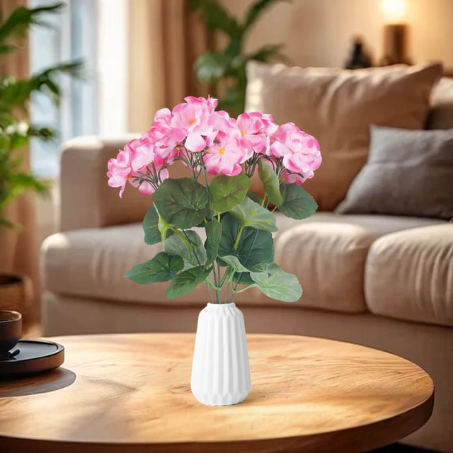 BKER Flowers For Home Realistic Flower Arrangements For Bedroom Courtyard And Garden Perfect For Interior Decoration And Floral Theme Designs Durable Plastic Material