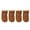 Brown, variant on Flannel Plush Pet Snow Boots XL Size 4Pcs, Warm Windproof, Non- Cloth Sole, 5 Colors, Protects Paws, for Dog Cat Winter Outdoor Wear