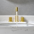 thumbnail image 3 of Versace 8. in Widespread 2-Handle Brass Bathroom Faucet in Brushed Gold, 3 of 15