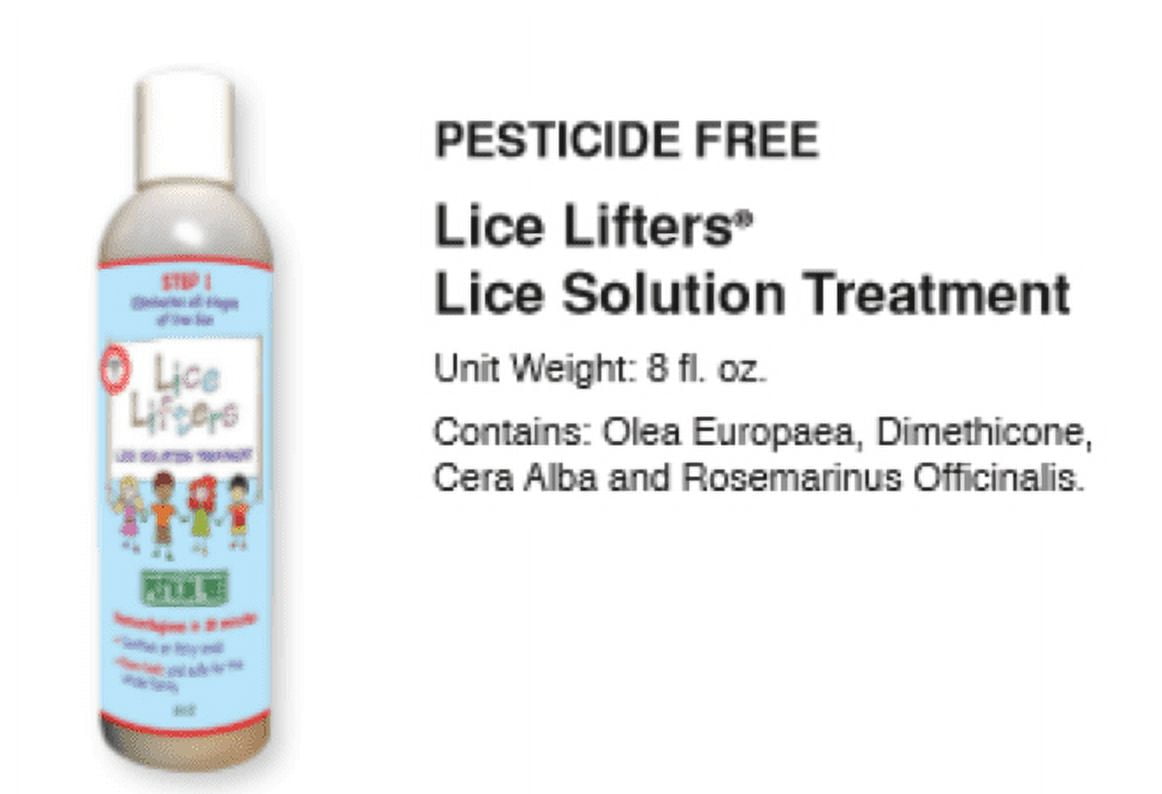 Lice Lifters Lice and Nit Treatment Kit Includes 8 Floz Solution and Removal Comb