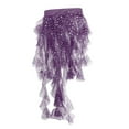 thumbnail image 2 of Belly Dancing Sequins Tassel Hip Skirt Waist Wrap Belt Hip Scarve Dancewear Purple, 2 of 5