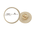thumbnail image 1 of quote do thing at a time and do well Round Metal Golden Pin Brooch Clip, 1 of 3