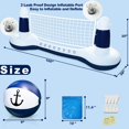 thumbnail image 2 of Large Inflatable Pool Games Volleyball Net Pool Float Set with 9" Anchor Ball, 2 Weight Bags & Yacht Design – Floating Swimming Game Toy for Adults, Perfect for Summer Water Sport Pool Party, 2 of 6
