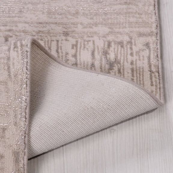 Cream Modern Polyester Area Rugs for Living Room Jacquard Textured Modern Rugs Soft Geometric Rug for Bedroom Mid Century Washable Rug Non-Slip Bohemian Carpet Perfect for Dining Room Office Beige