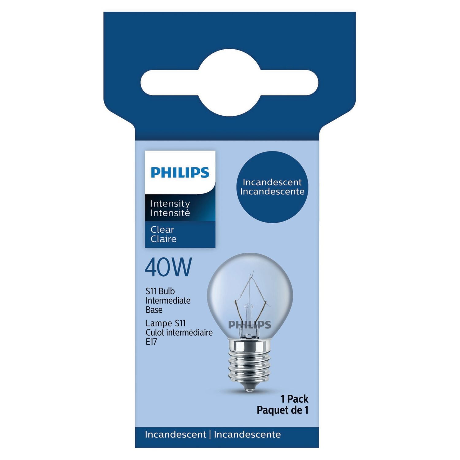 Intermediate Base PHILIPS 40W S11 Intermediate Base High Intensity Light Bulb, Philips ...