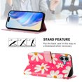 thumbnail image 3 of Compatible for iPhone 16 Plus Wallet Case, Painting Pattern Premium PU Leather [Credit Card Holder] [Wrist Strap] Flip Stand Feature Purse Case Full Protective Pattern Phone Cover, Pink Flower, 3 of 16