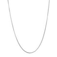 thumbnail image 3 of 14K Solid White Gold 2.4mm Wide Shiny Round Box Chain 18 Necklace with Lobster Clasp, 3 of 3